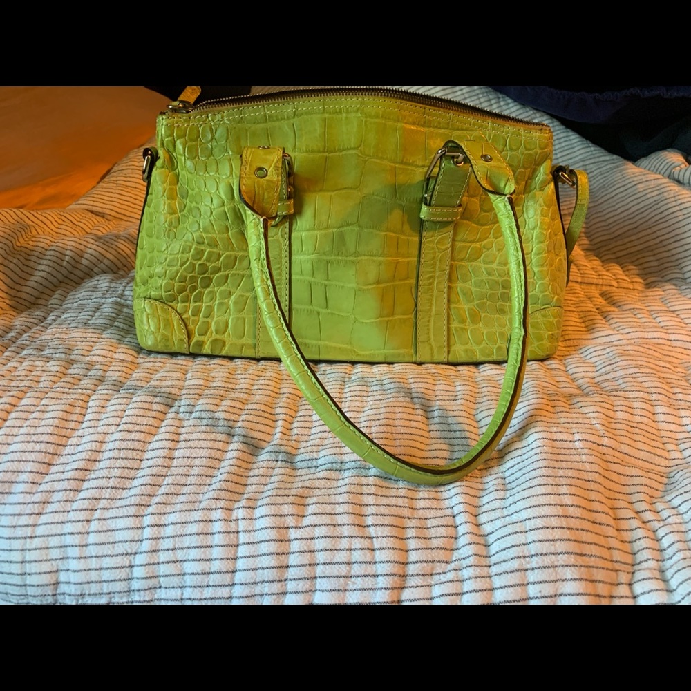 Authentic Dooney & Bourke green Alligator leather purse